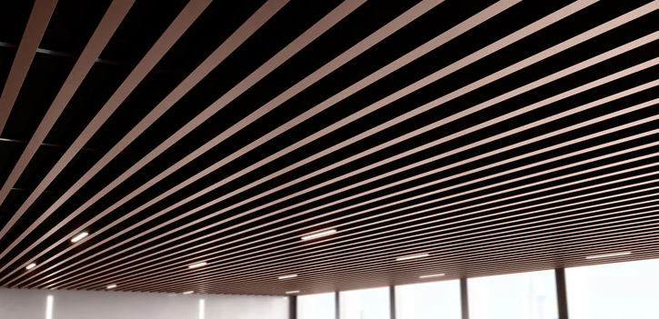 Suspended Slatted Wood Ceiling