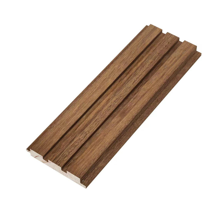 Oak Brown Slat Wood Wall Panels 3 Grids - 94.5" Long x 5" Wide