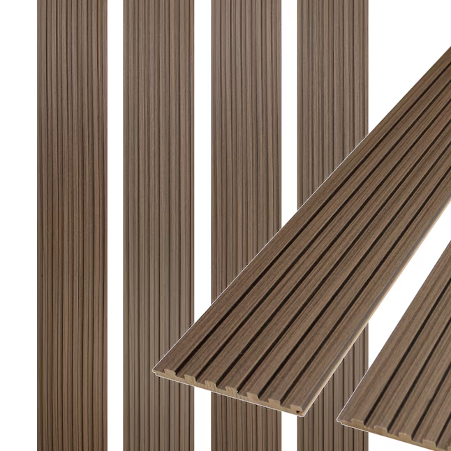 7 Grid Driftwood Slat Wood Wall Panels - 106" Long x 5 3/4" Width