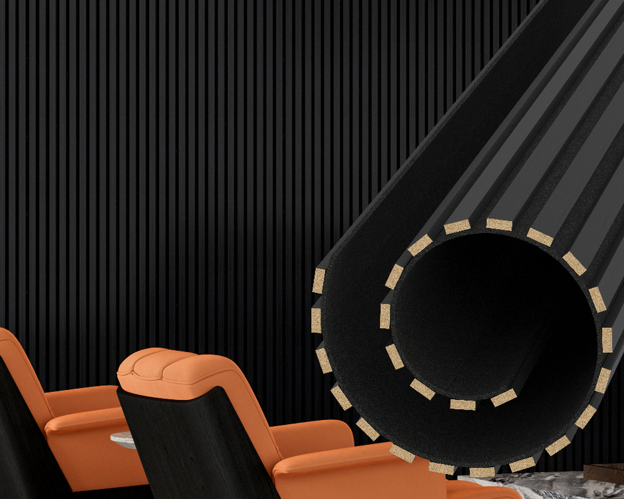 Black Flexible Acoustic Wall Panels | 94" Long & 104" Long
