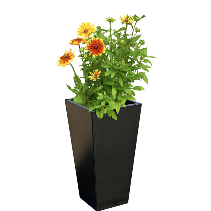 Sleek Black Steel Planter & Garden Barrier – Durable Metal Outdoor Divider