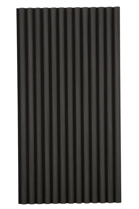 Dark Gray Half-Round Wood Column Acoustic Sound Panel for Walls