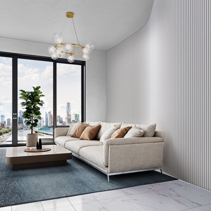 White Flexible 3D Fluted Semi-Circle Shiplap Wood Wall Panel