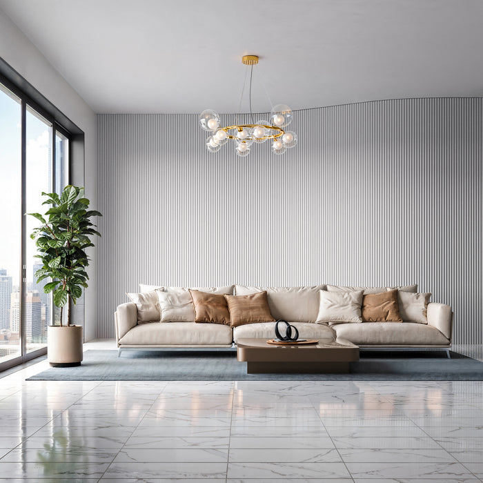 White Flexible 3D Fluted Semi-Circle Shiplap Wood Wall Panel