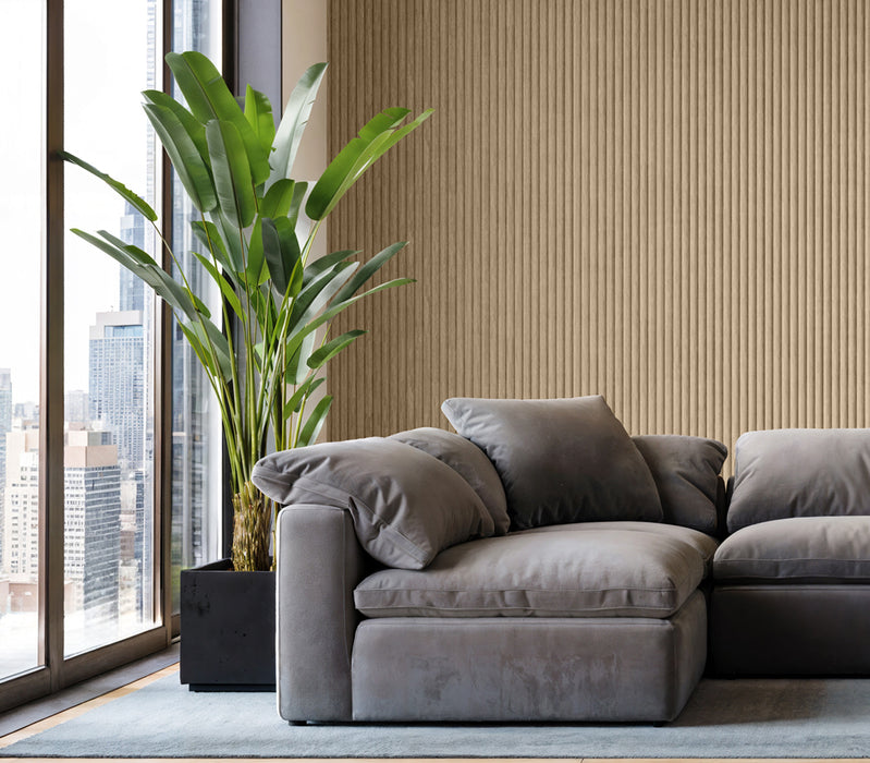 American Oak Flexible 3D Fluted Semi-Circle Shiplap Wood Wall Panel