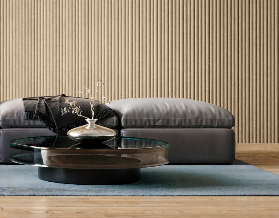 American Oak Flexible 3D Fluted Semi-Circle Shiplap Wood Wall Panel