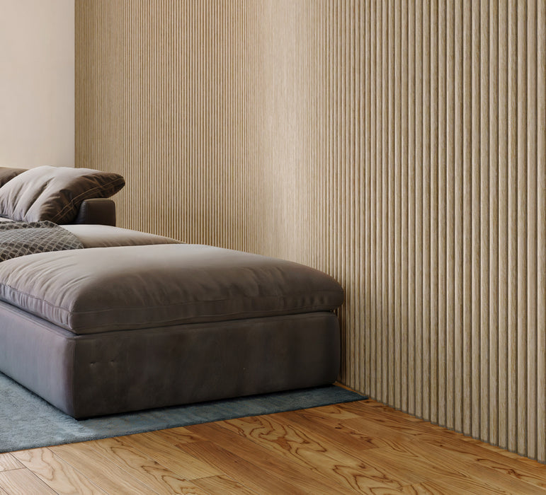 American Oak Flexible 3D Fluted Semi-Circle Shiplap Wood Wall Panel