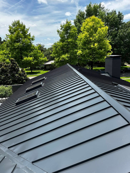 Charcoal Gray Metal Roofing Panels – Standing Seam Steel Roof