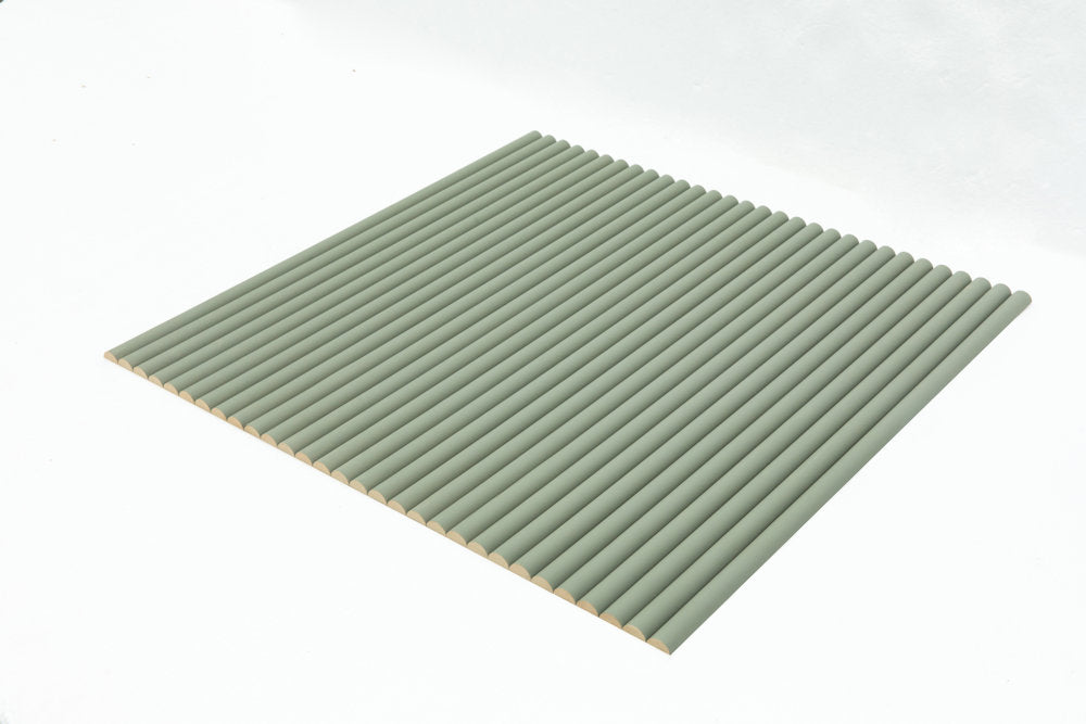 Alamosa Green Flexible 3D Fluted Semi-Circle Shiplap Wood Wall Panel