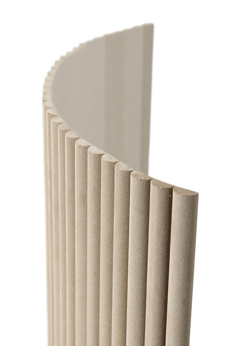 Unfinished Flexible 3D Fluted Semi-Circle Shiplap Wood Wall Panel