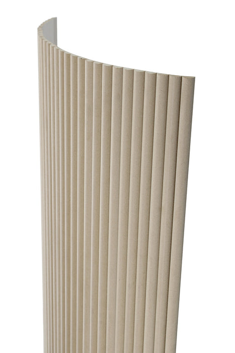 Unfinished Flexible 3D Fluted Semi-Circle Shiplap Wood Wall Panel