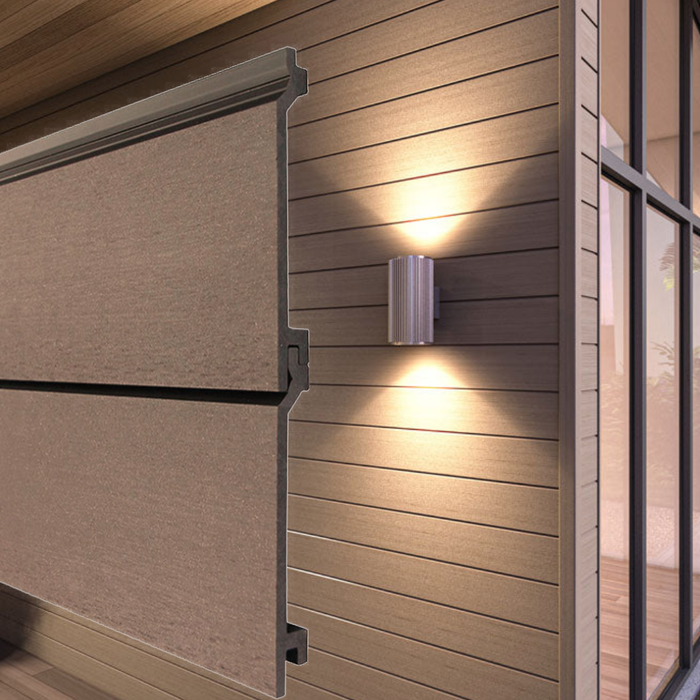 Light Brown Exterior Shiplap Siding Boards, Outdoor Wall Panel Cladding