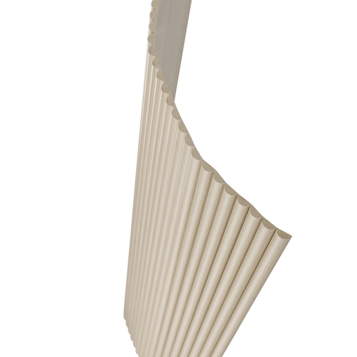 Light Cold Oak Flexible 3D Fluted Semi-Circle Shiplap Wood Wall Panel