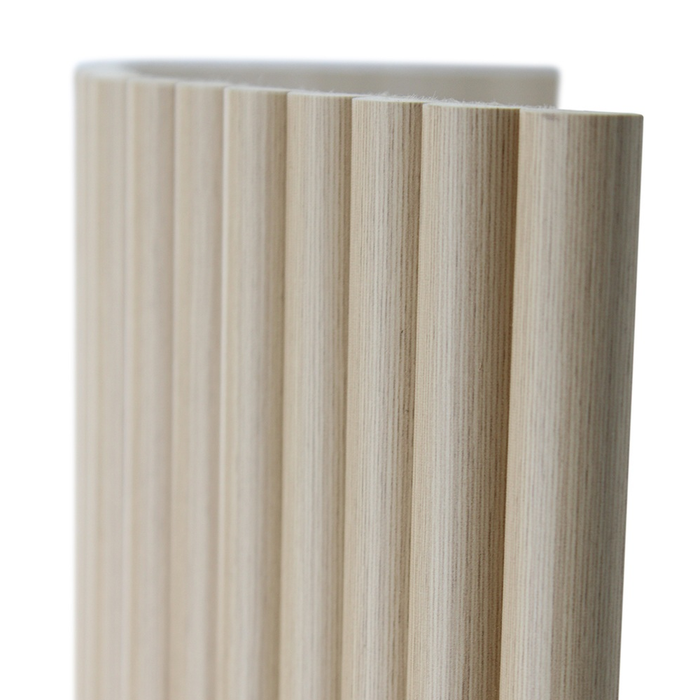 Light Cold Oak Flexible 3D Fluted Semi-Circle Shiplap Wood Wall Panel