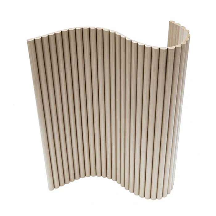 Light Cold Oak Flexible 3D Fluted Semi-Circle Shiplap Wood Wall Panel