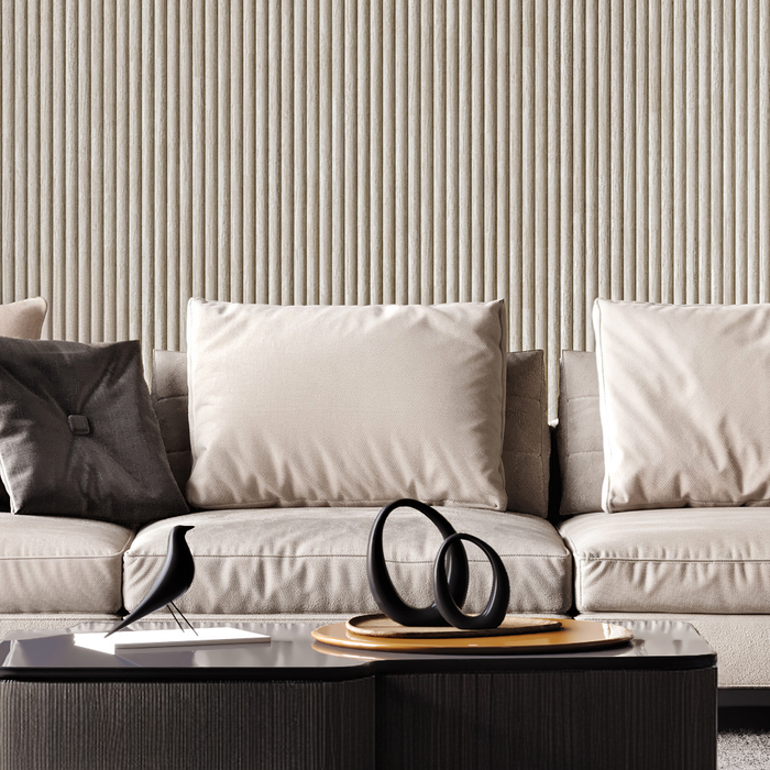 Light Cold Oak Flexible 3D Fluted Semi-Circle Shiplap Wood Wall Panel