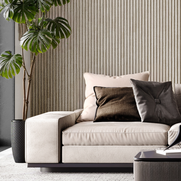 Light Cold Oak Flexible 3D Fluted Semi-Circle Shiplap Wood Wall Panel