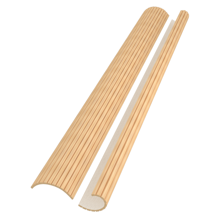 Light Oak Flexible Beveled Slat Wood Wall Panel