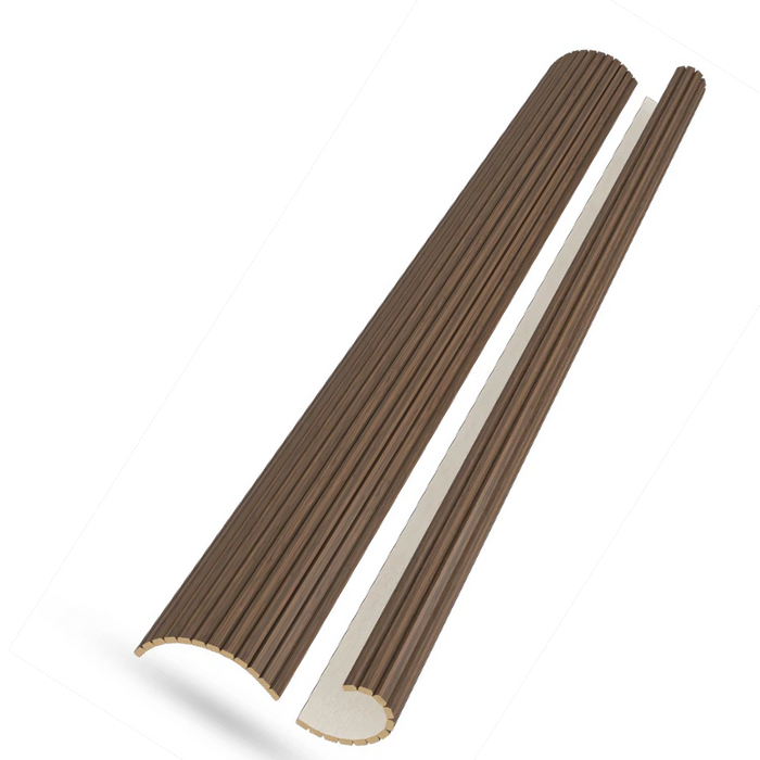Oak Brown Flexible Beveled Slat Wood Wall Panel