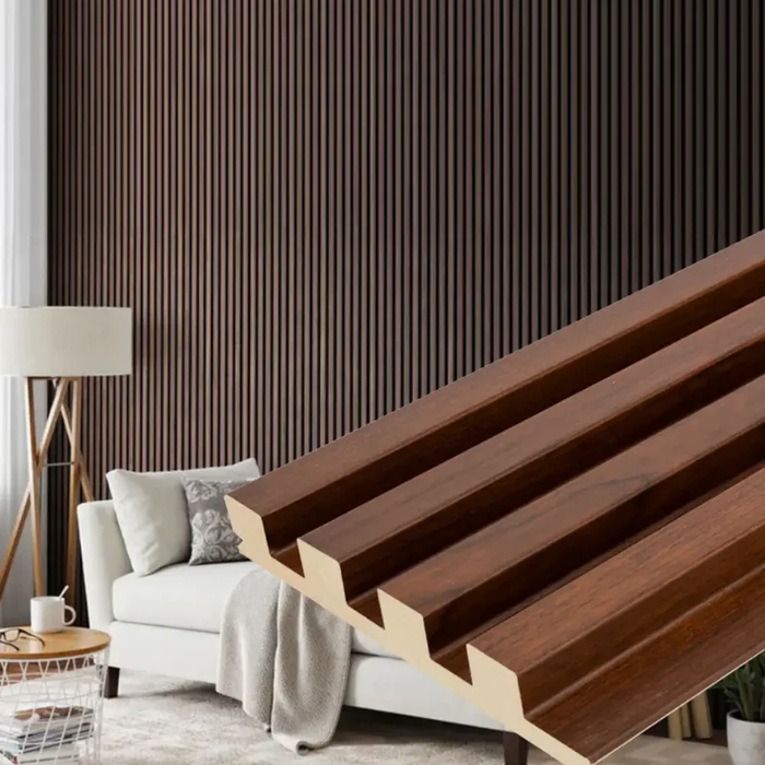 Oak Brown Slat Wood Wall Panels - (94" Long & 106" Long) x (5 3/4" Width)