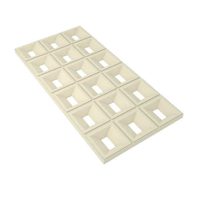 Beige PU Hollow Brick Wall Panels – Modern Room Divider & Decorative Outdoor Privacy Screen
