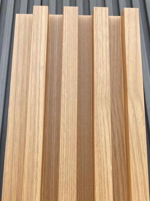 Light Oak Slat Wood Wall Panels - 106" Long x 5 3/4" Width