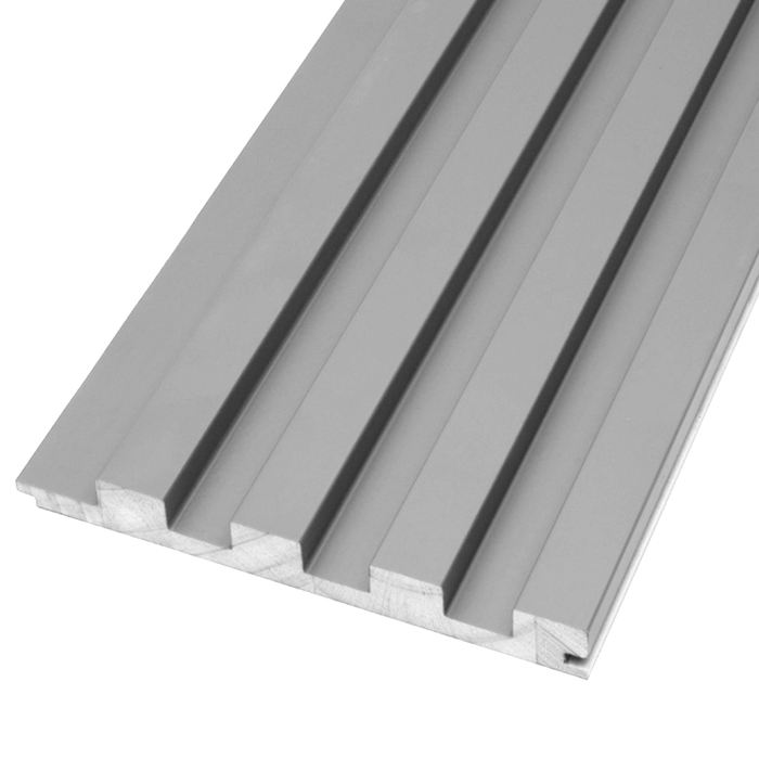 Light Gray Hardwood Wall Cladding Panel Set 94" x 6" (3pack)
