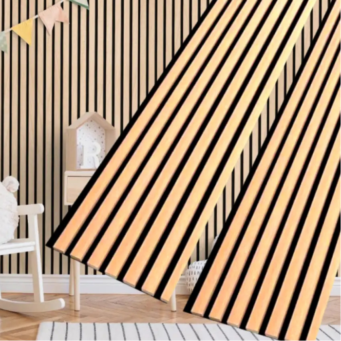 American Oak Acoustic Wall Panels Soundproofing | 106 X 12 - 2 Pieces Per Box