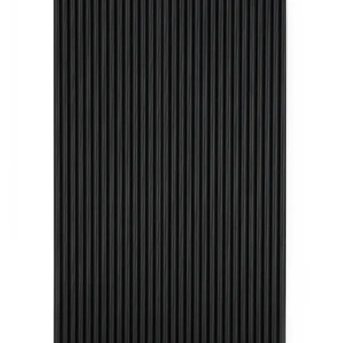 Black Flexible 3D Fluted Semi-Circle Shiplap Wood Wall Panel