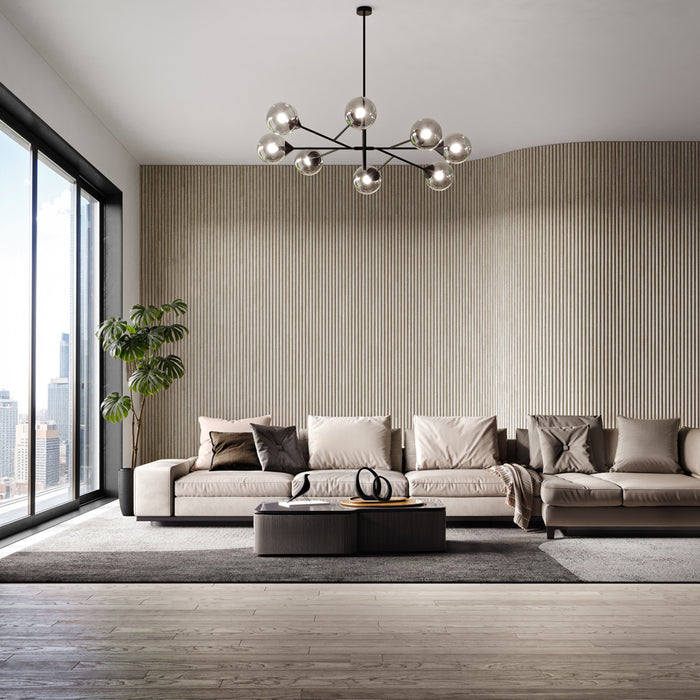 Walnut Flexible 3D Fluted Semi-Circle Shiplap Wood Wall Panel