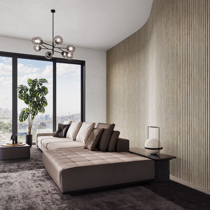 Walnut Flexible 3D Fluted Semi-Circle Shiplap Wood Wall Panel