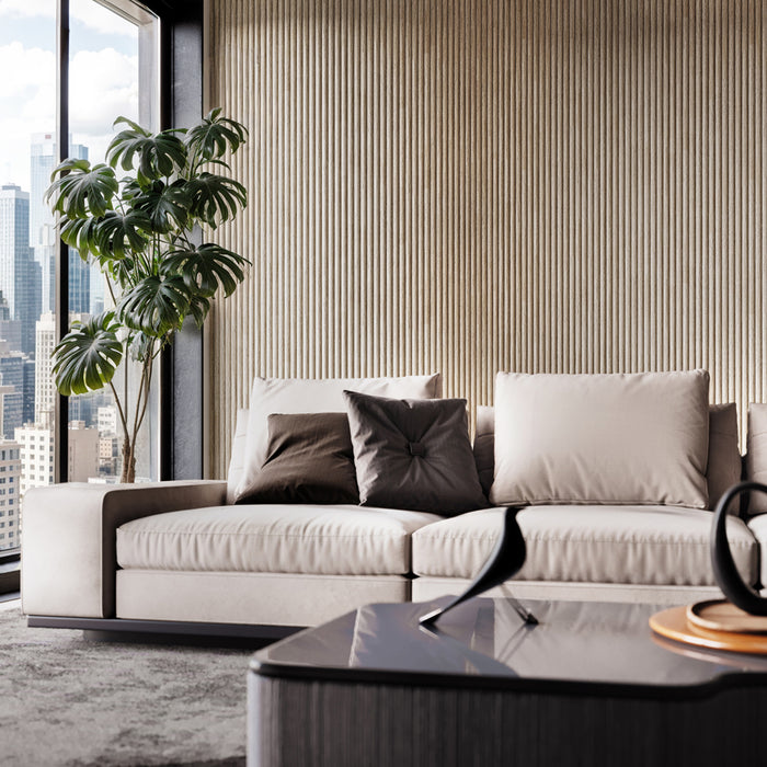 Walnut Flexible 3D Fluted Semi-Circle Shiplap Wood Wall Panel