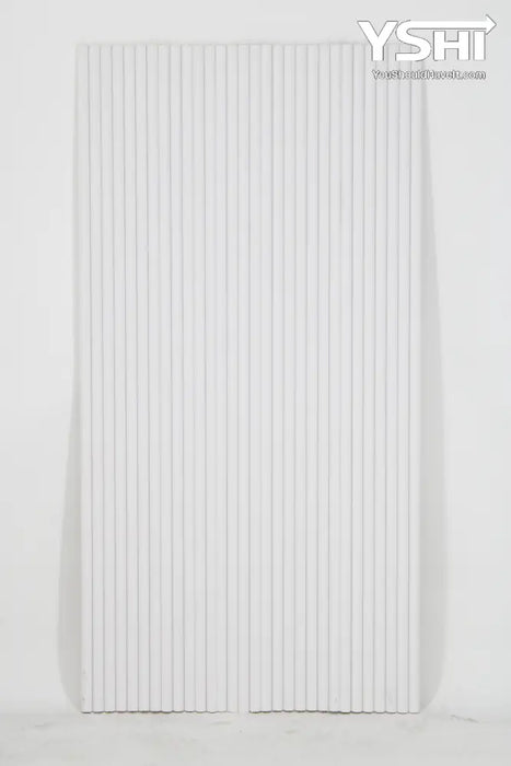 White Flexible 3D Fluted Semi-Circle Shiplap Wood Wall Panel