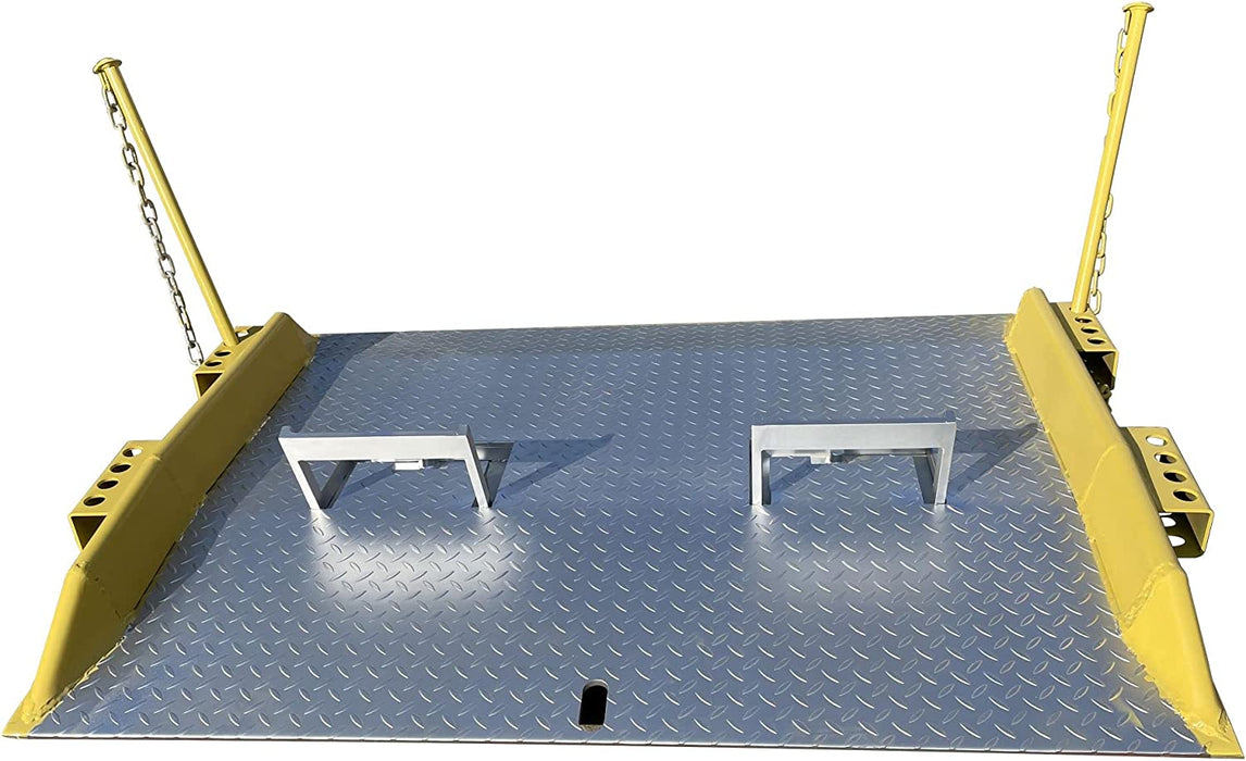 Steel Dock Loading Board with Handles - 15,000 lbs Capacity (72" x 72" x 11")
