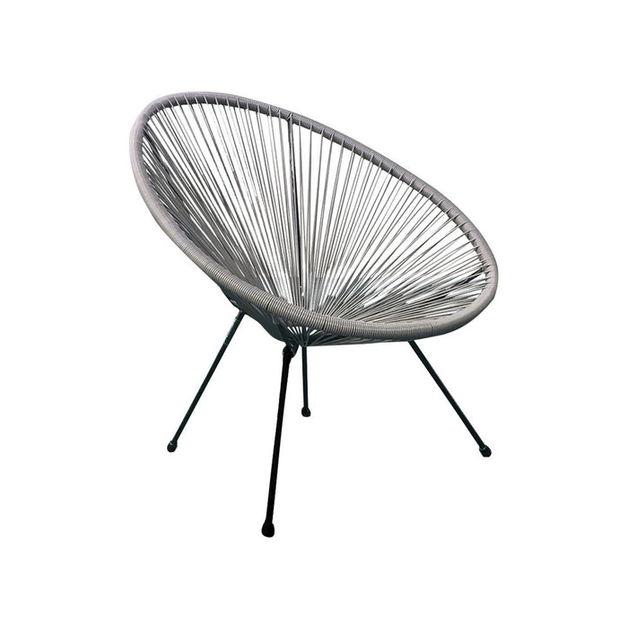 Acapulco Woven Lounge Basket Patio Chair (Gray)