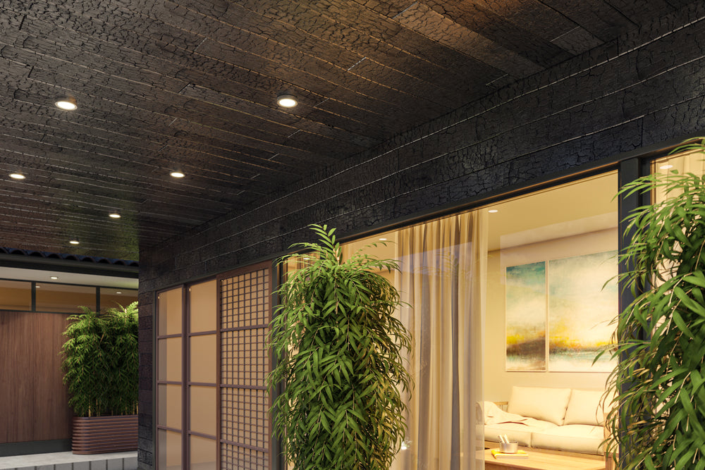 Shou Sugi Ban Wood Wall Paneling - Japanese Style Wood