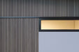 Pale Oak 5 Grid Composite Siding Slat Panels for Exterior Outdoor Walls