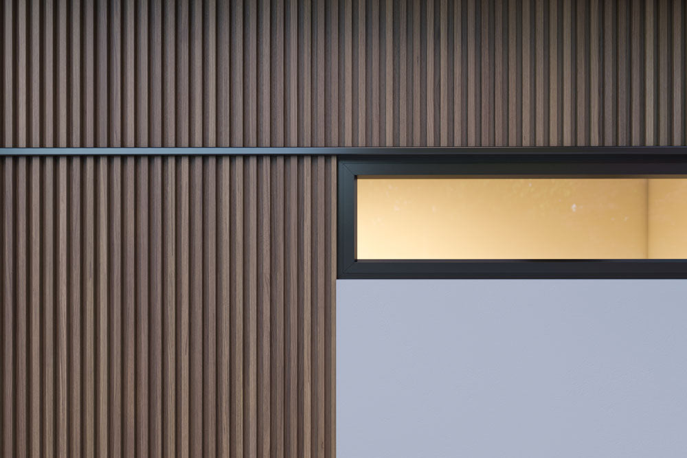 Maple 5 Grid Composite Siding Slat Panels for Exterior Outdoor Walls