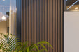Teak A1 5 Grid Composite Siding Slat Panels for Exterior Outdoor Walls