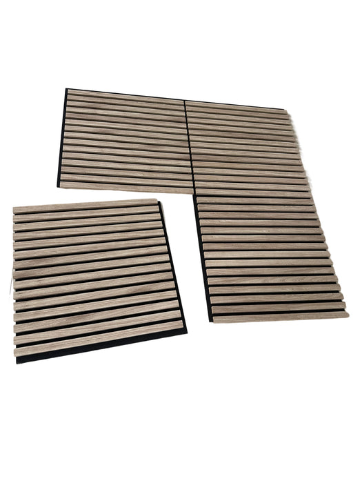 24 in. x 24 in x 0.8 in. Light Walnut Color Acoustic Vinyl Wall Cladding Siding Board (Set of 4-Piece)