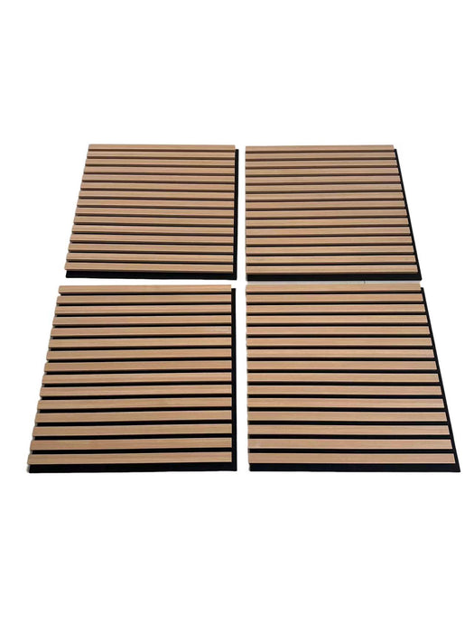 24 in. x 24 in x 0.8 in. American Oak Color Acoustic Wall Cladding Siding Board (Set of 4-Piece)