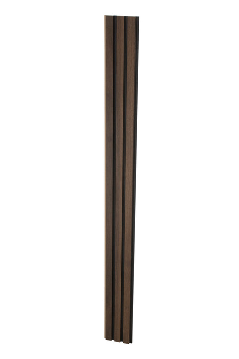 3 Grid Black Gap Chestnut MDF Slat Wall Panels (94.5" Long & 106" long)