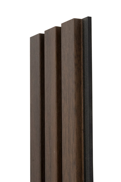 3 Grid Black Gap Chestnut MDF Slat Wall Panels (94.5" Long & 106" long)