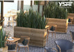 40X36X12In Mobile Wood Planter With Lockable Wheels - Versatile Indoor/Outdoor Rolling Box For Home