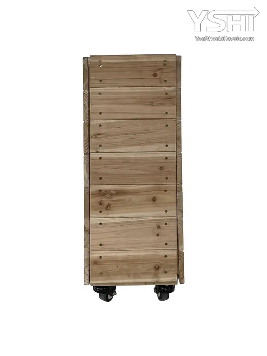40X36X12In Mobile Wood Planter With Lockable Wheels - Versatile Indoor/Outdoor Rolling Box For Home