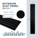 5 Grid Black Composite Exterior Slat Panel
