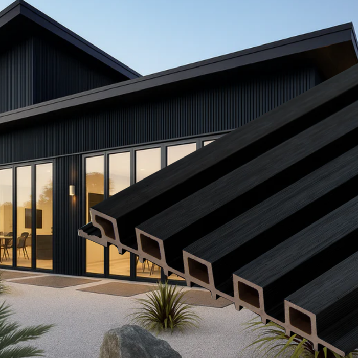 5 Grid Composite Slat Wall Panels – Modern WPC Exterior Siding and Wall Cladding System
