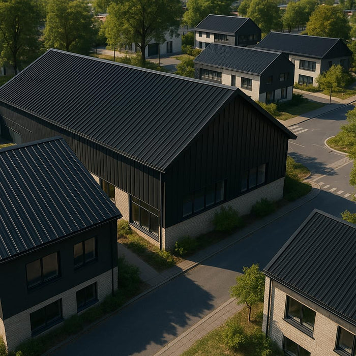 Black Metal Roofing Panels – Standing Seam Steel Roof