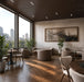 Dark Chestnut Acoustic Drop Ceiling Baffles, Sound Dampening & Echo Reduction