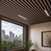 Dark Chestnut Acoustic Drop Ceiling Baffles, Sound Dampening & Echo Reduction
